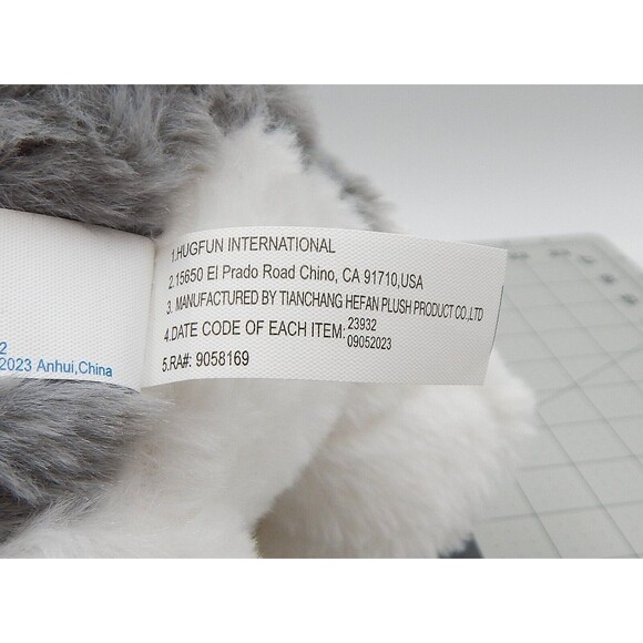 Hug Fun Gray Schnauzer Dog Puppy Plush Stuffed Animal XOXO Heart Valentine - Picture 10 of 11